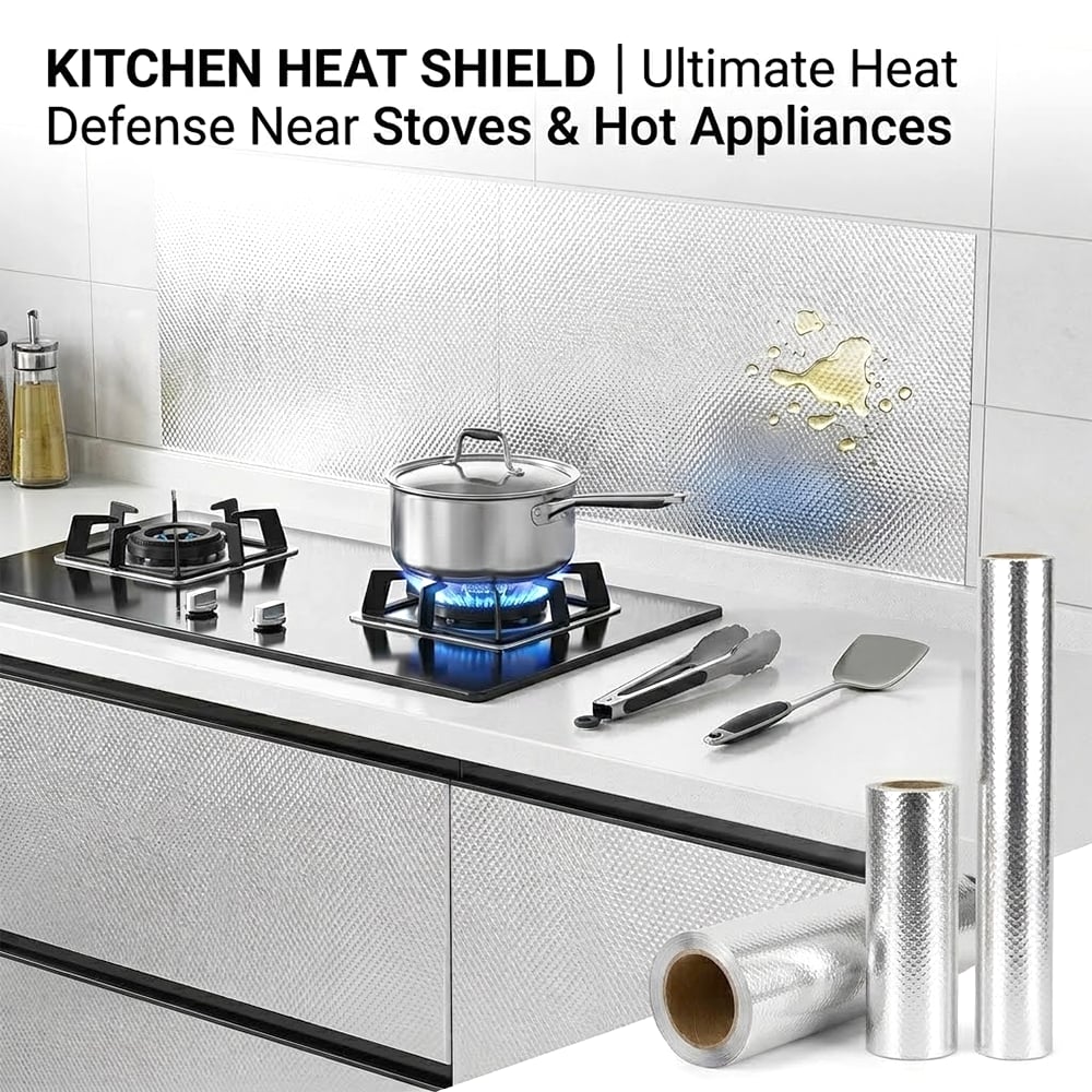 Peel & Stick Kitchen Oil Splash Guard – Waterproof Stove & Wall Protector for Easy Cleaning