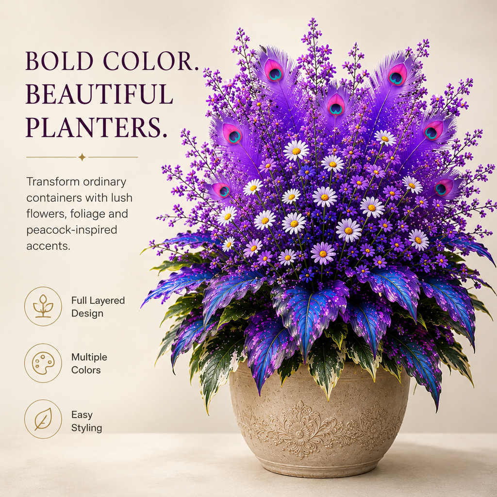 🌿🔥 Peacock Flame Hosta Seeds – Vibrant Multicolor Foliage for Gardens, Patios & Planters 🦚