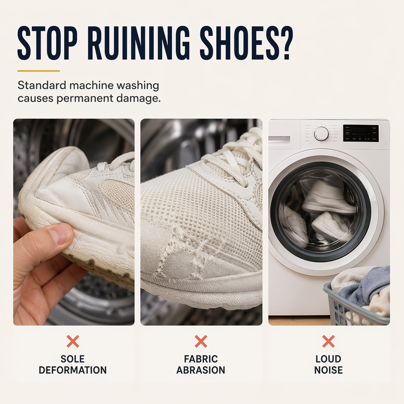 🧺 Reusable Shoe Washing Machine Bag — Protect & Clean Your Shoes 👟