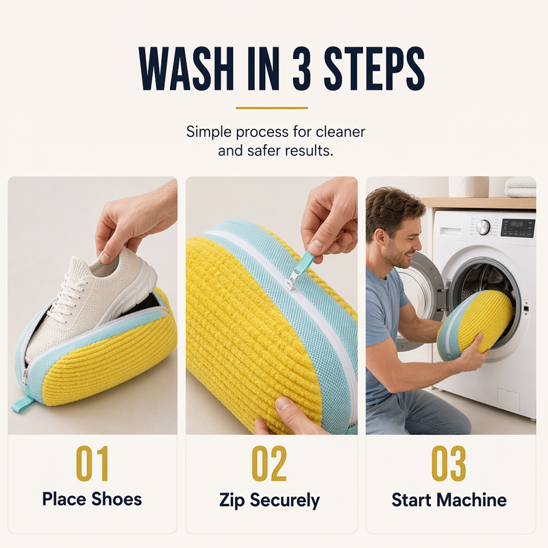 🧺 Reusable Shoe Washing Machine Bag — Protect & Clean Your Shoes 👟