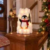 🐧🎄Playful Penguin Snowy Stair Railing Decor - Perfect Christmas Home Decor❄️