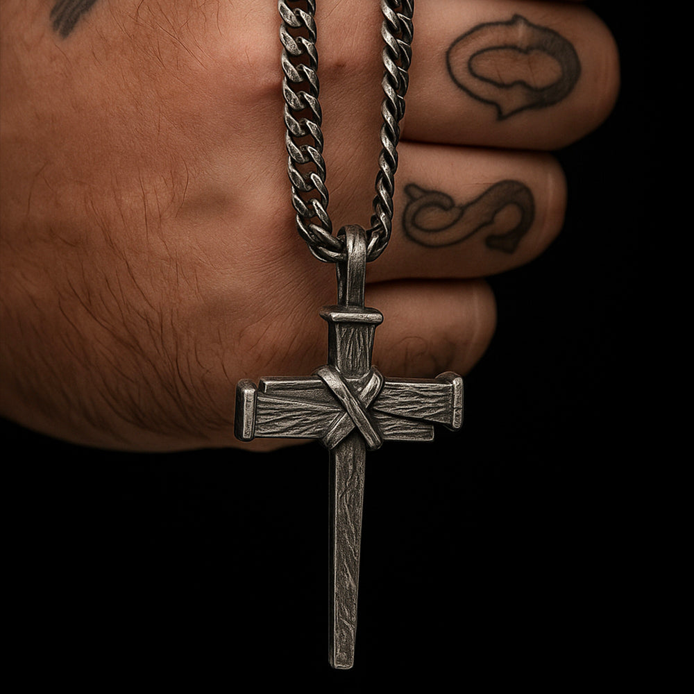 🔥Nailed to the Cross Galatians 2:20 Necklace - usHelps Pair Veterans With A Service Dog Or Shelter Dog