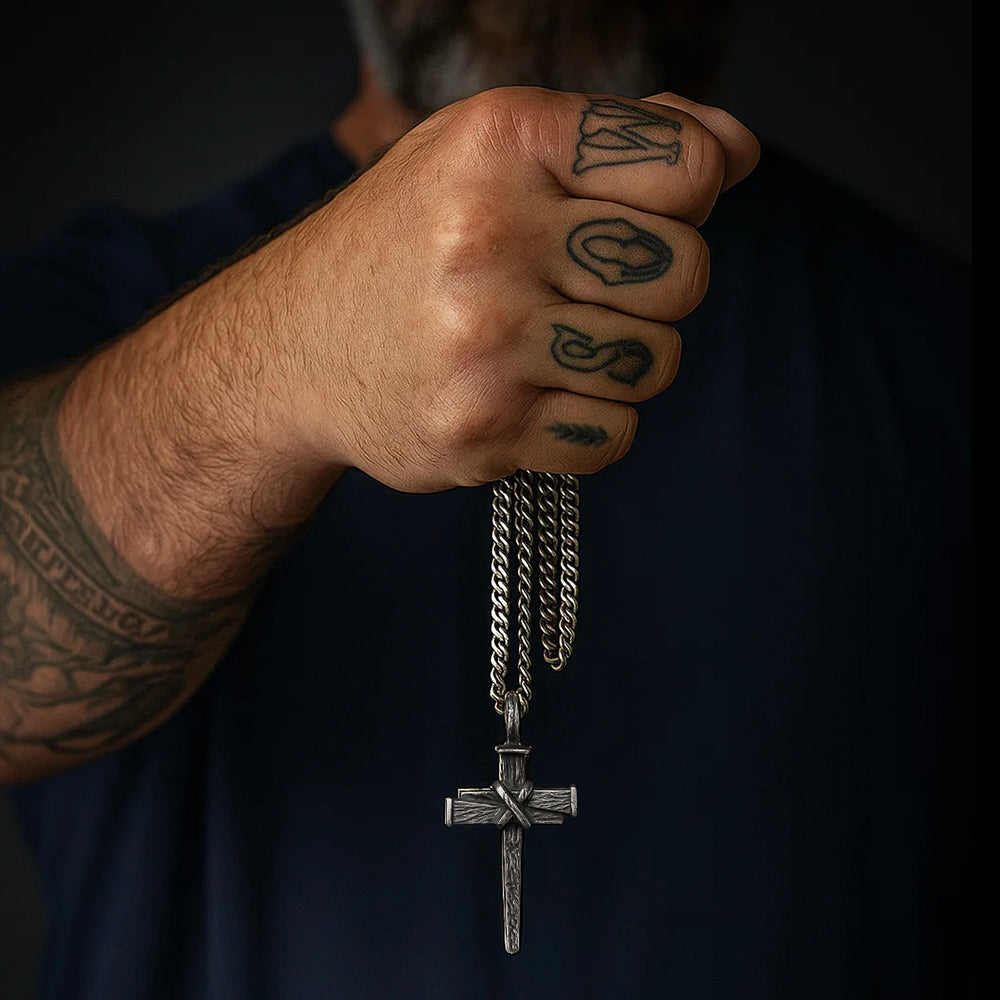 🔥Nailed to the Cross Galatians 2:20 Necklace - usHelps Pair Veterans With A Service Dog Or Shelter Dog