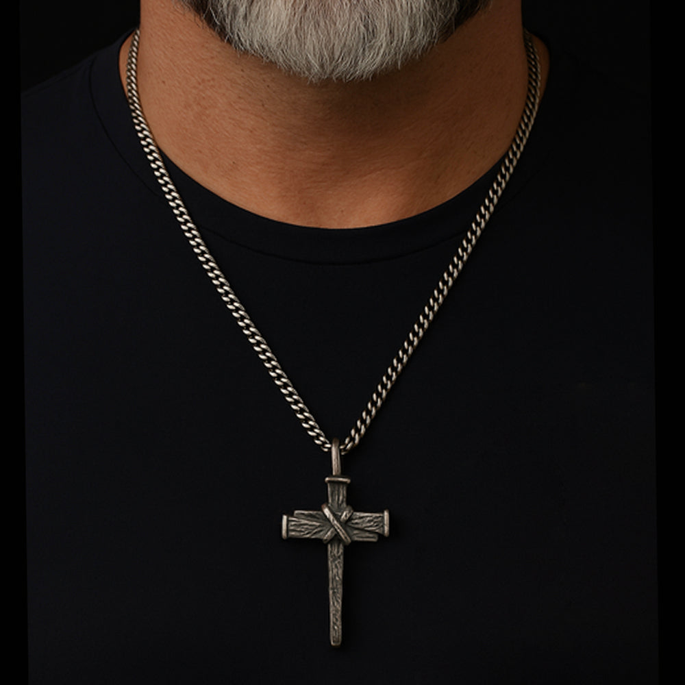 🔥Nailed to the Cross Galatians 2:20 Necklace - usHelps Pair Veterans With A Service Dog Or Shelter Dog