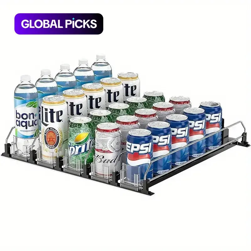 ⭐2026 USA Sale: Up to 50% OFF -🔥Adjustable Self-Pushing Beverage Dispenser for Refrigerator