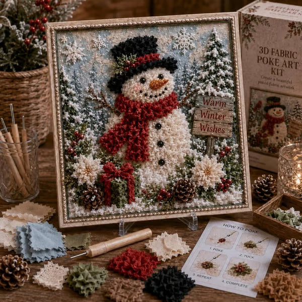 🎅3D Christmas Punch Needle Kit | No-Sew Holiday DIY Craft🧵