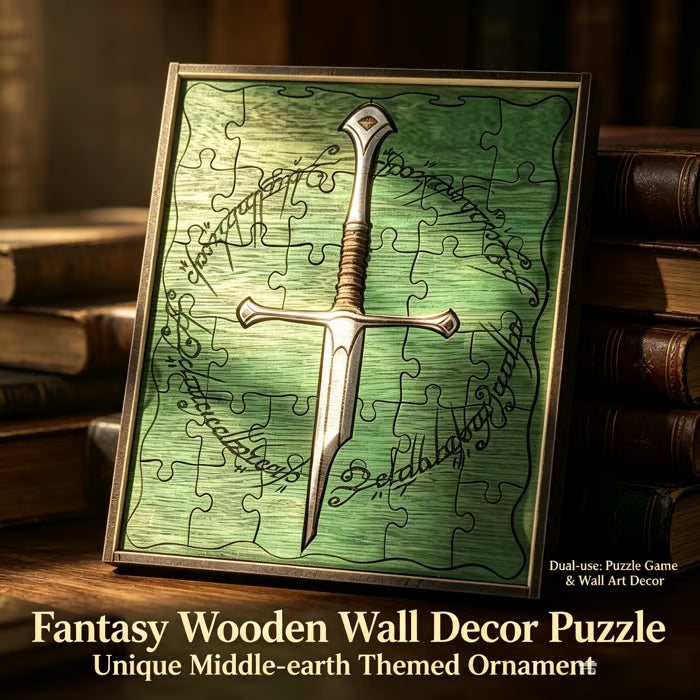 🔥100% Hand-Carved from Solid Wood -⚔️Jigsaw puzzle enthusiast🧩 Broken Sword Puzzle