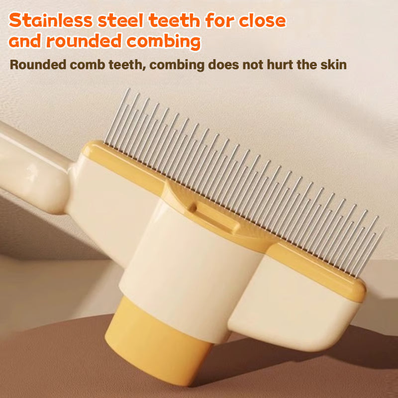 Self-Cleaning Pet Flea Comb & Grooming Brush