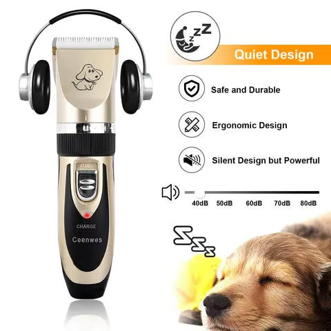 Silent Pro Cordless Pet Clipper Kit