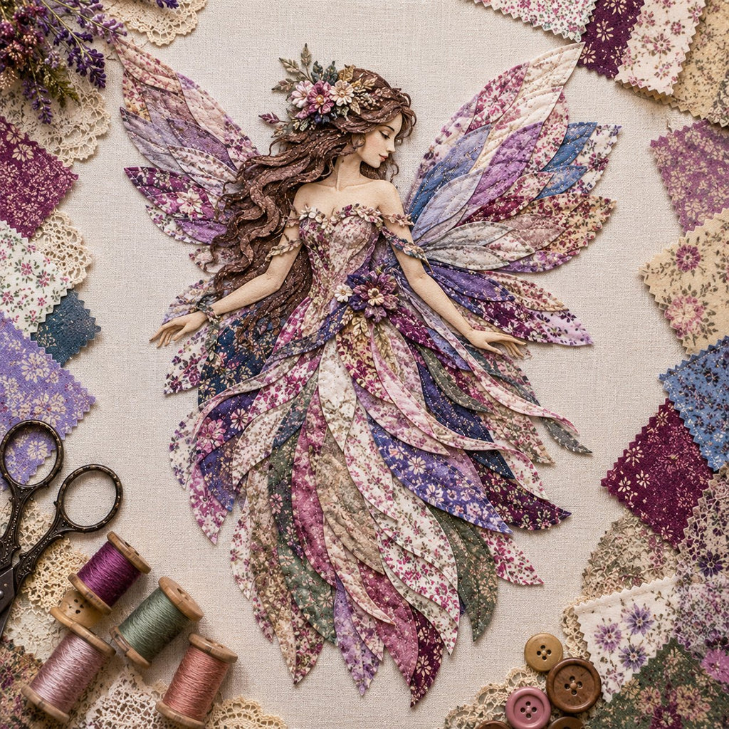 🧘Relaxing & Beginner-Friendly🧚‍♀️Fairy Patchwork DIY Kit-✨Step-by-step no-sew instructions