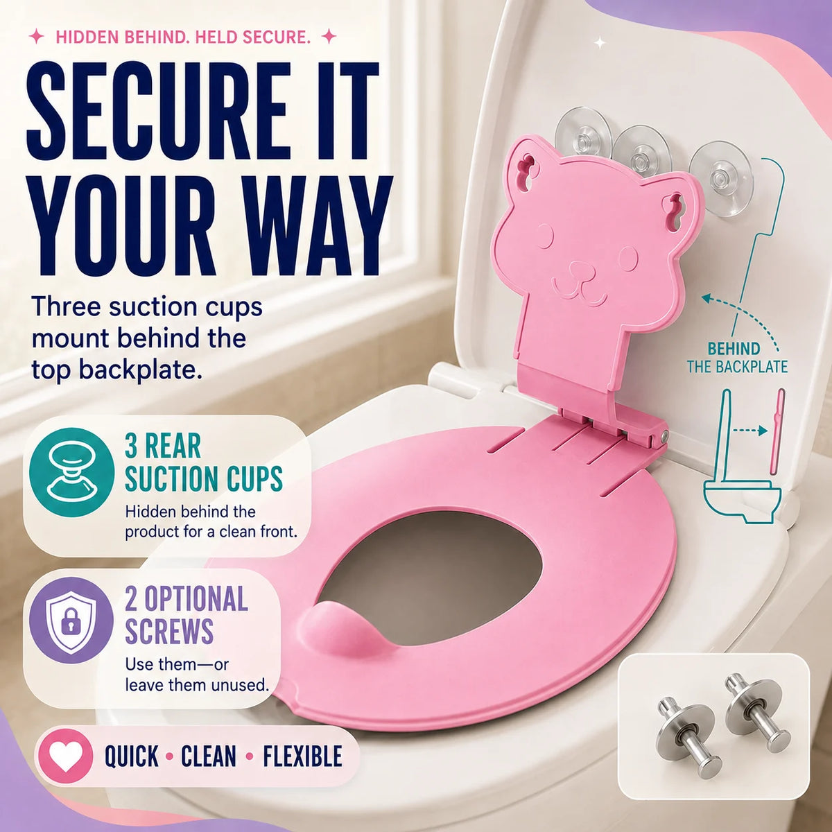 🔥Last Day 50% OFF - 🐻 Flip-Down Toddler Toilet Training Seat – Cleaner, Easier Potty Training