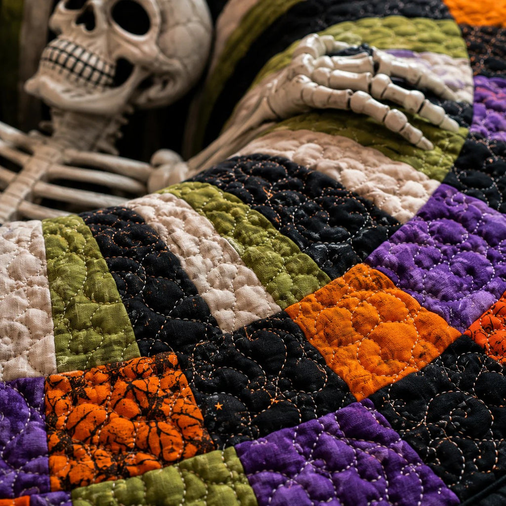 ⭐2026 USA Sale: Up to 50% OFF -3D Skeleton Vortex Quilted Round Halloween Rug