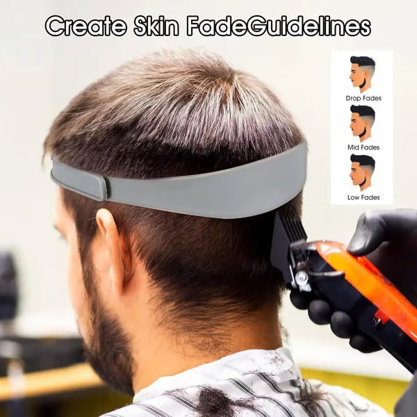 4-Piece Home Haircut Guide Kit – Adjustable Silicone Hair Cutting Guide for Cleaner Lines & Easier Trimming
