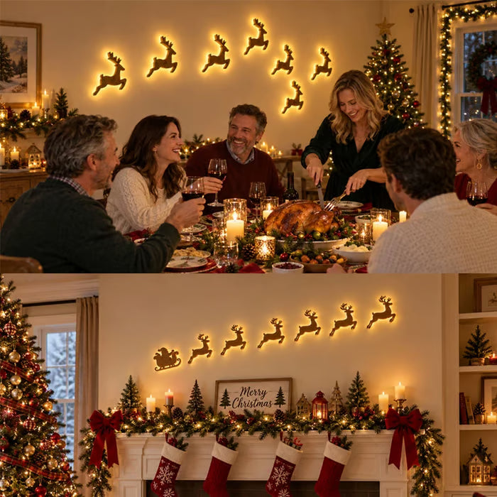 🦌🎅 LED Reindeer Wall Decorations - Festive Christmas Lighting ❄️