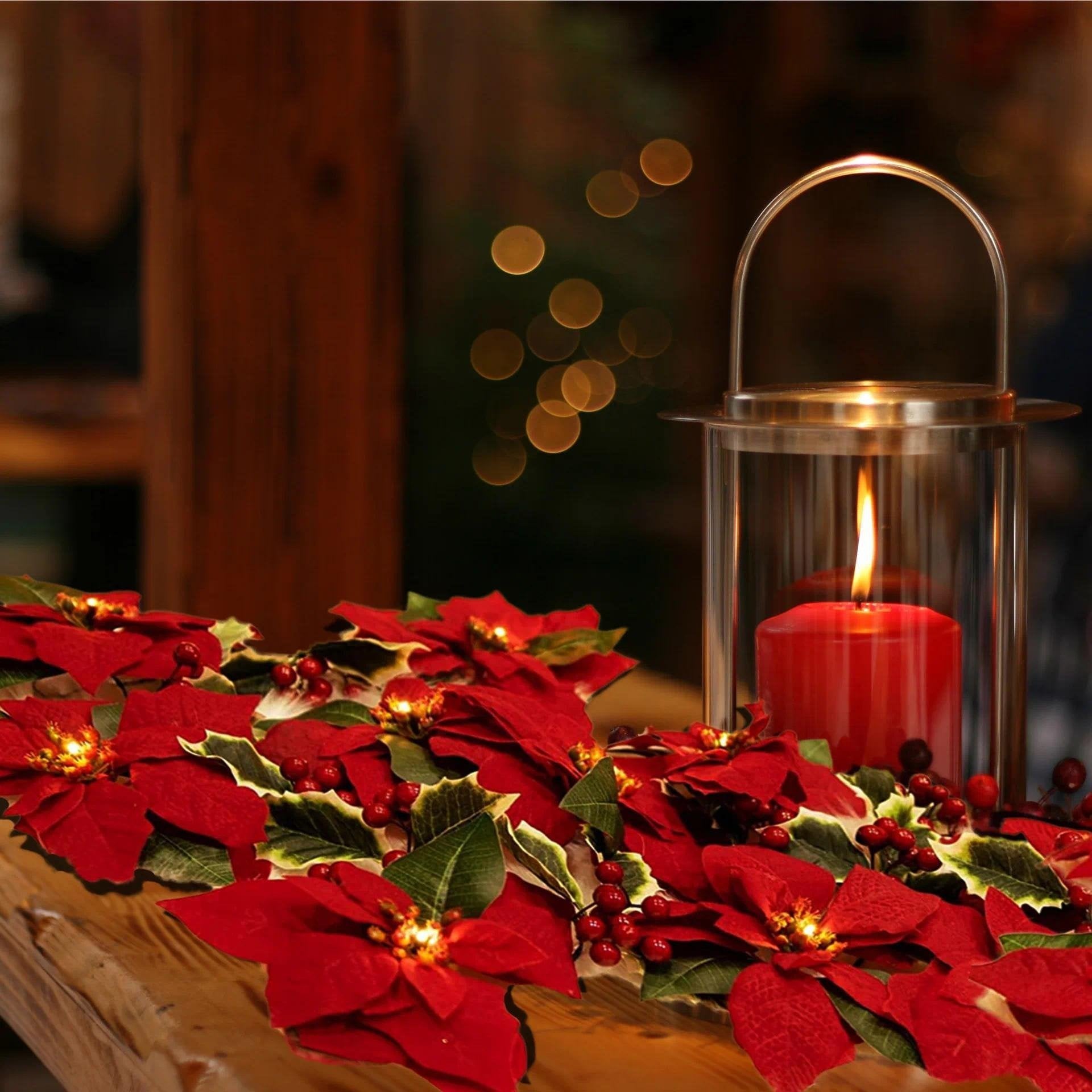⭐2026 USA Sale: Up to 60% OFF -🌺 Velvet Flowers·Holly Berries·Warm Lights