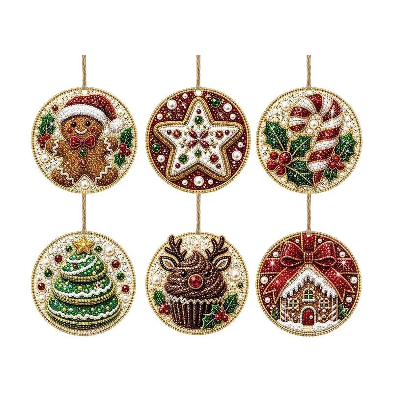🎄 DIY Diamond Painting Christmas Ornaments ✨ Handmade Holiday Decor