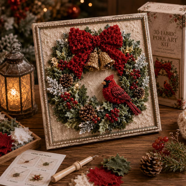🎅3D Christmas Punch Needle Kit | No-Sew Holiday DIY Craft🧵