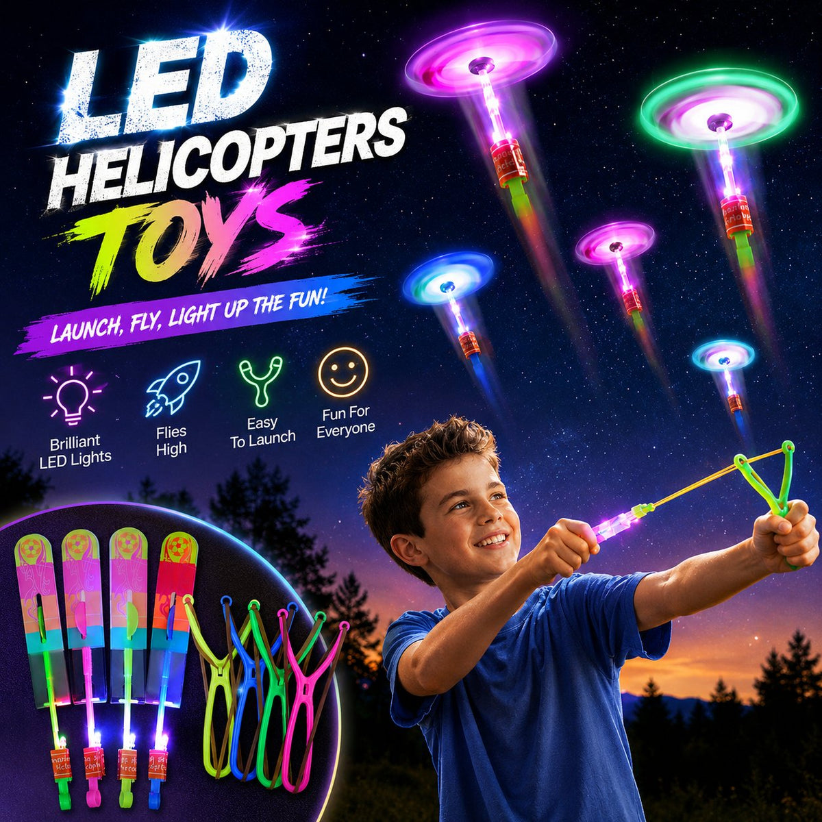 Illuminated Slingshot Flying Arrow