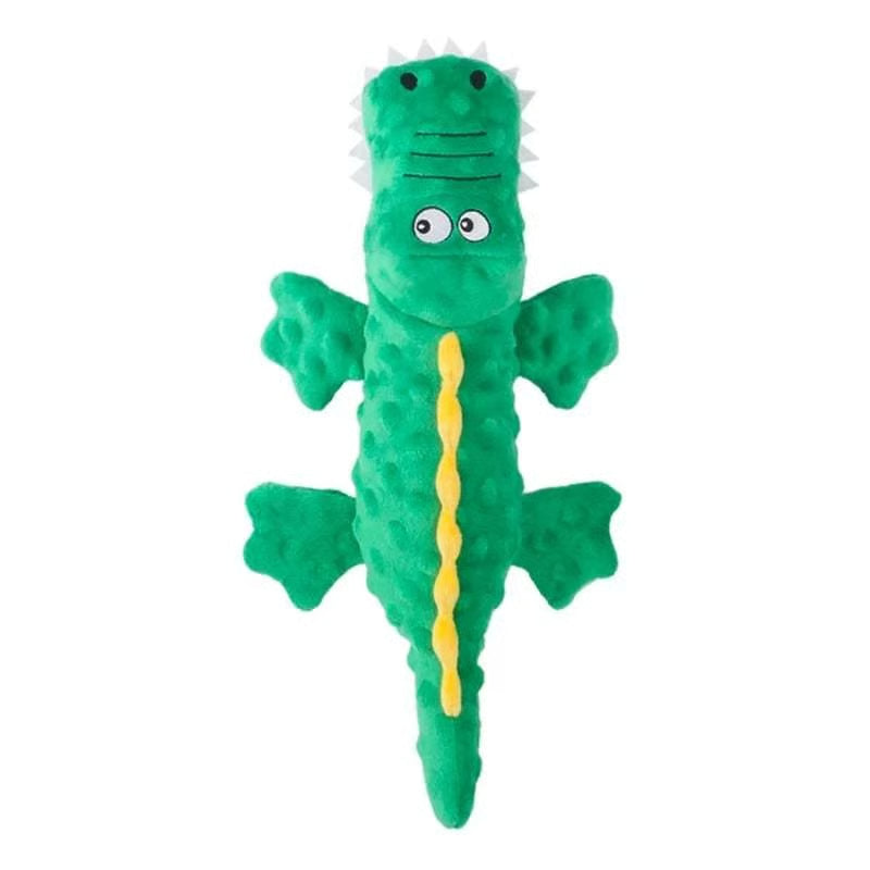 Squeaky Crocodile Plush Dog Toy for Aggressive Chewers