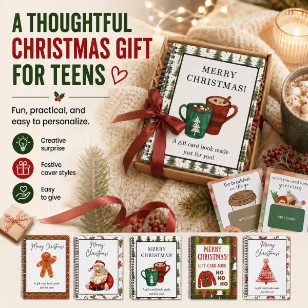 🎄💝 Christmas Gift Card Book — 12 Pages of Holiday Surprises 🎁