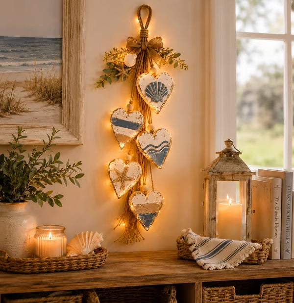 🌊🤎Hanging Heart Wall Decor