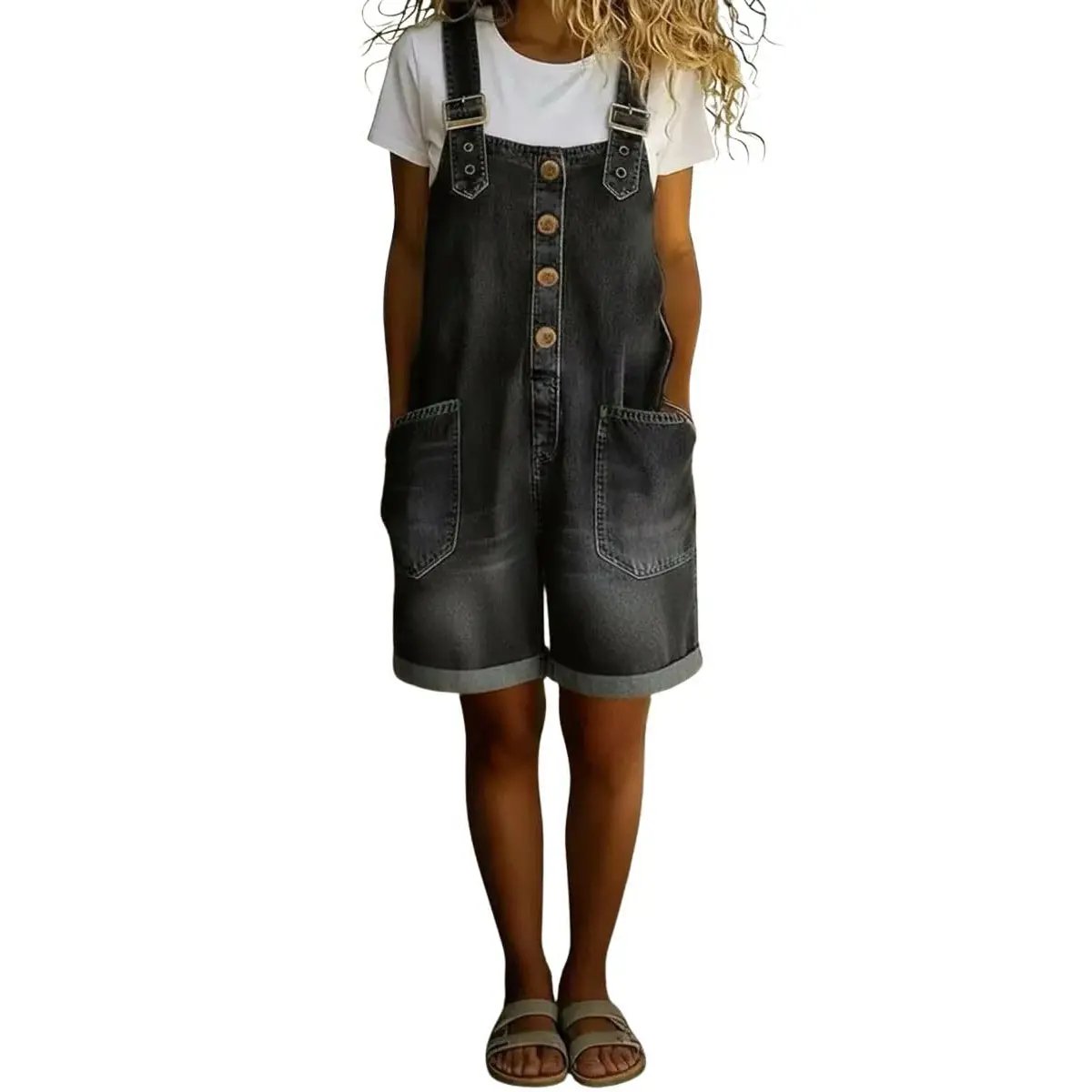 ⭐2026 USA Sale: Up to 50% OFF -🤠👖Vintage Loose Wide Leg Denim Bib Overalls for Women(📦Buy 2 Free Shipping)