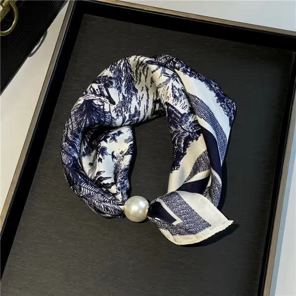🔥2026 TOP SALE ✨ Effortless Glamour: Pop-On Pearl Necklace Scarf 🧣