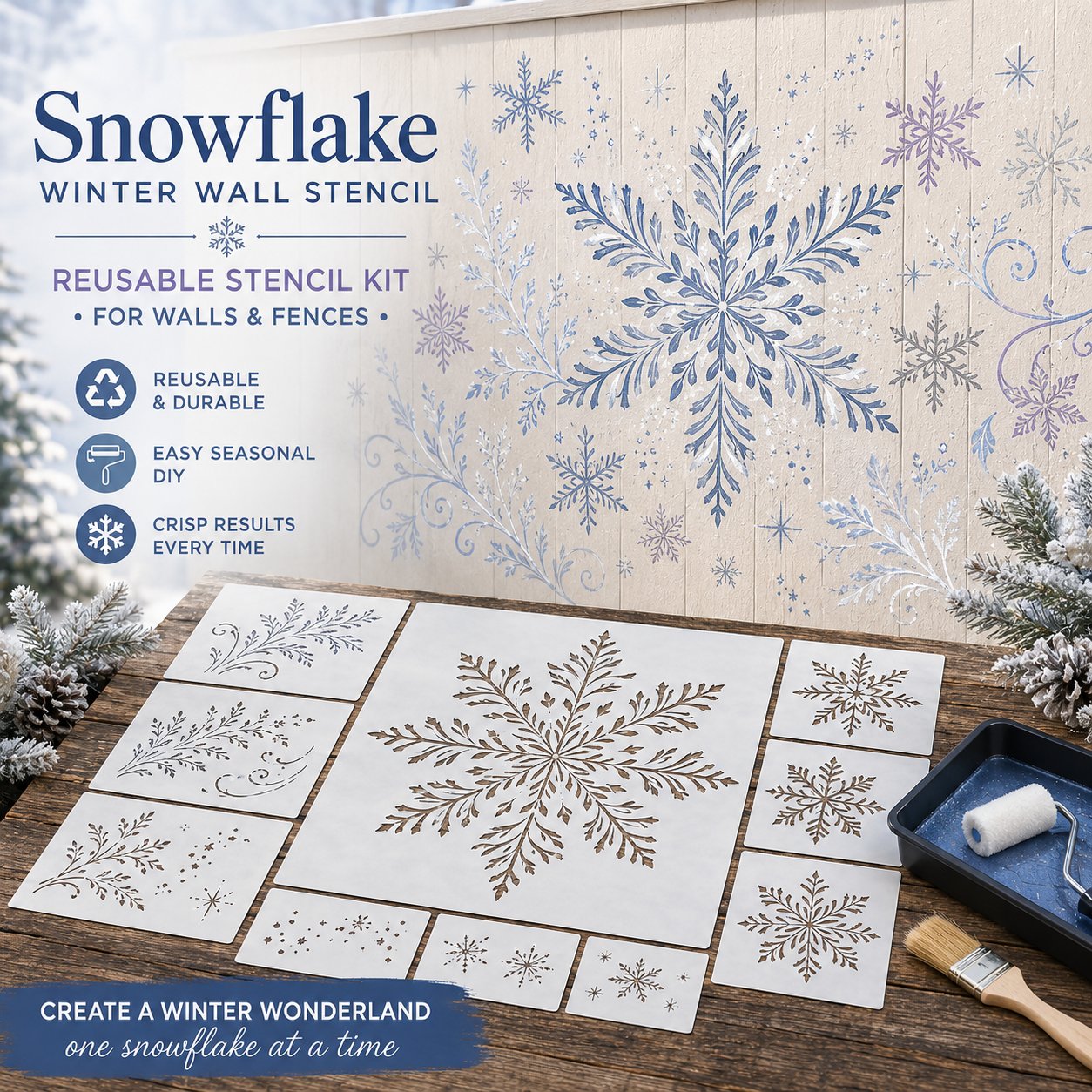 🌿 Garden Wall StencilTM Collection - ✨Make your walls look lively and not monotonous