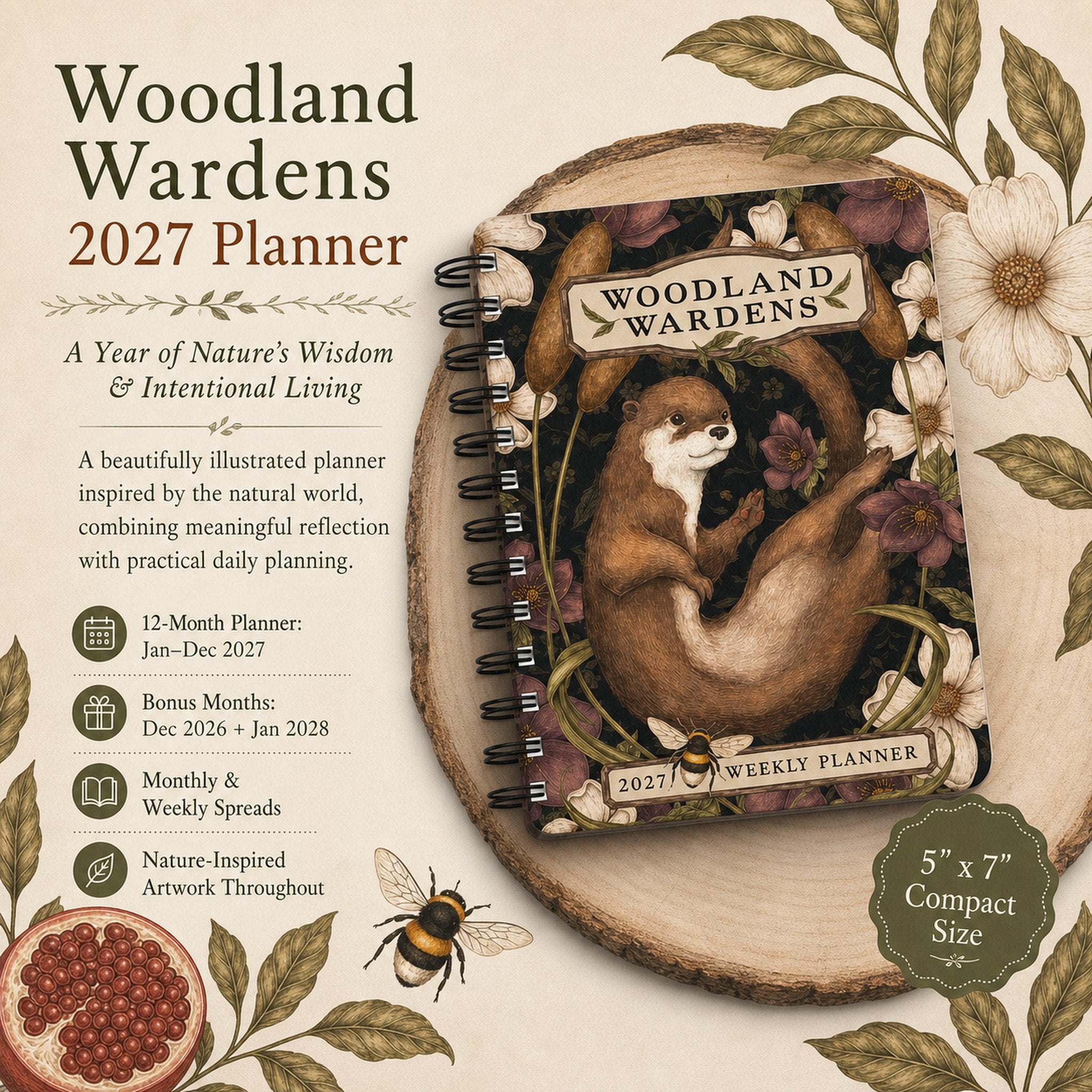 🌙Woodland Warden 2027 Planner – A Year of Nature's Wisdom & Intention