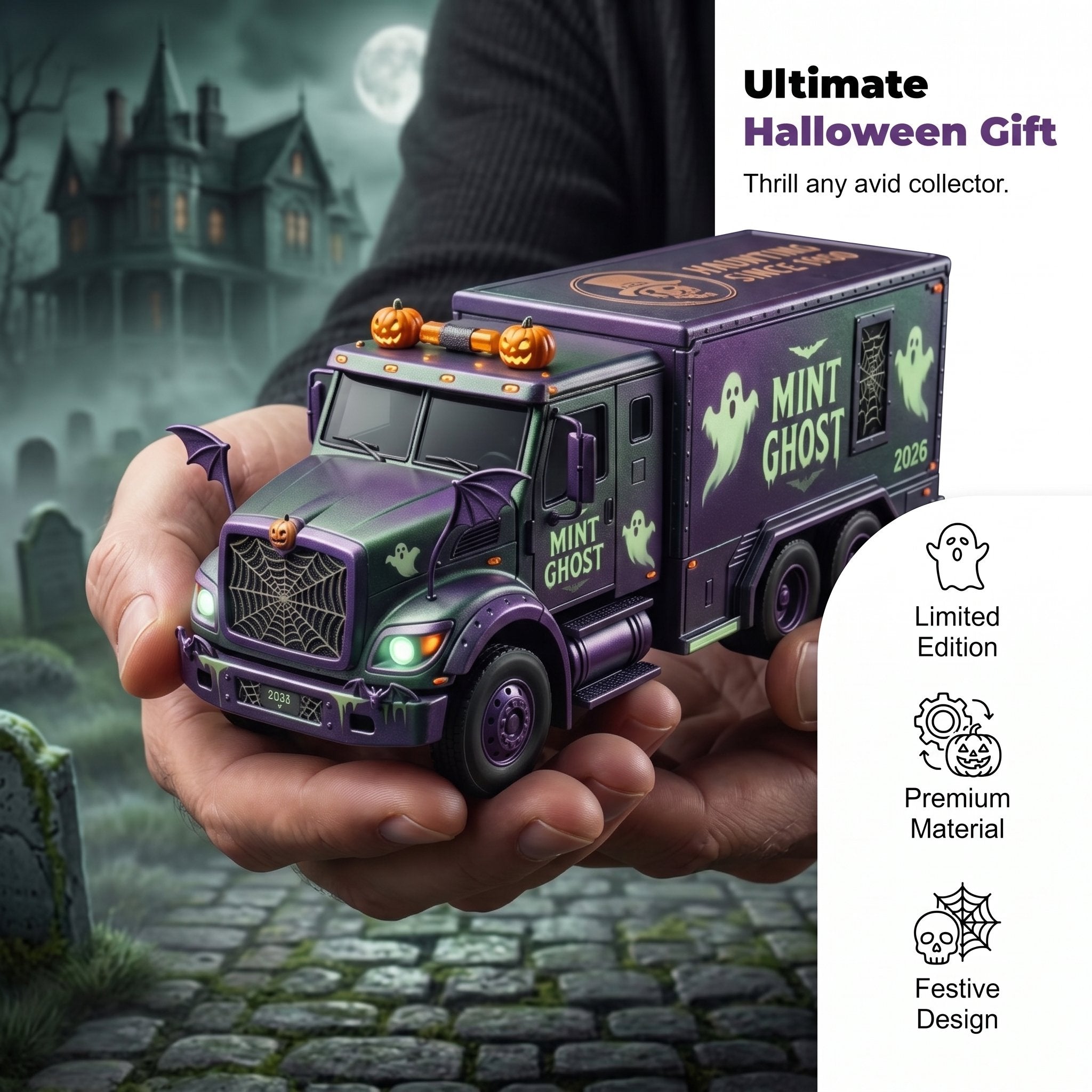 ⭐2026 USA Sale: Up to 50% OFF -🔥🎁Spooky Mint Ghost Hauler – 2026 Halloween Collector’s Edition