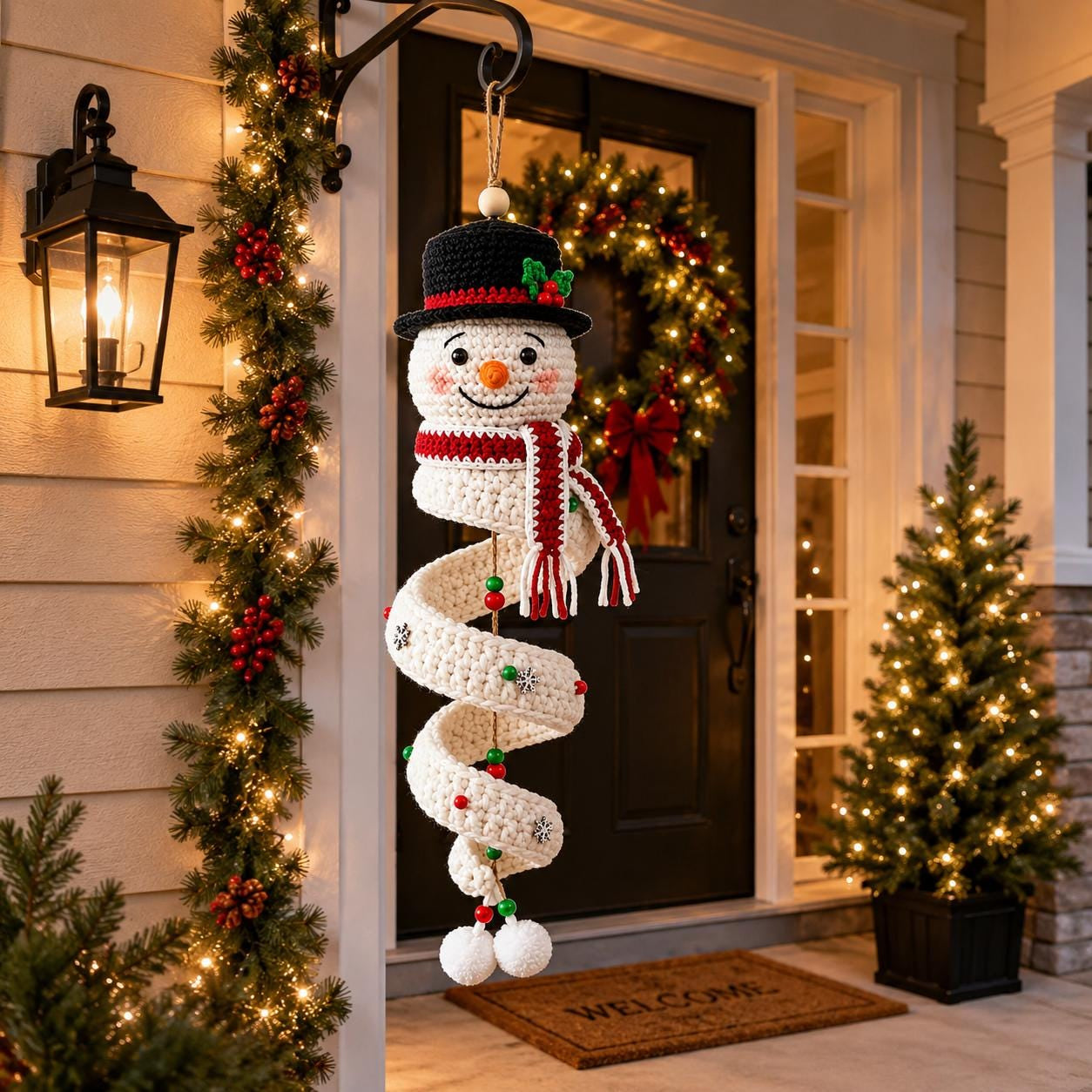 Crochet Snowman Spiral Oranment DIY Kit
