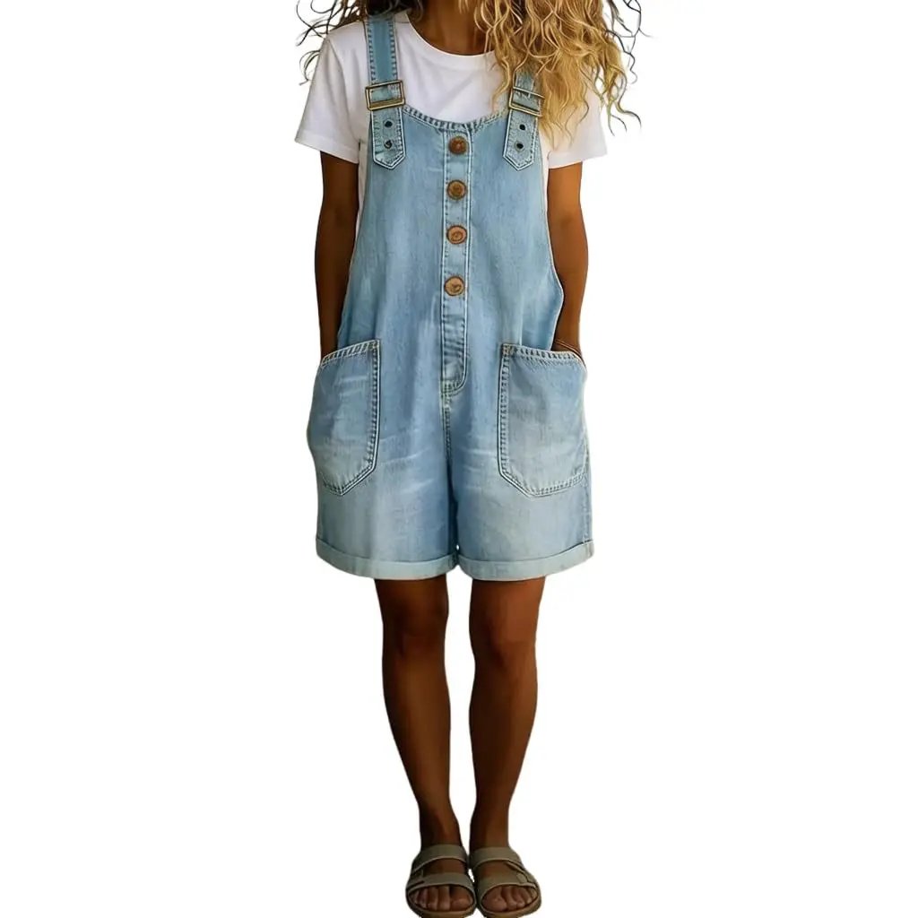 ⭐2026 USA Sale: Up to 50% OFF -🤠👖Vintage Loose Wide Leg Denim Bib Overalls for Women(📦Buy 2 Free Shipping)