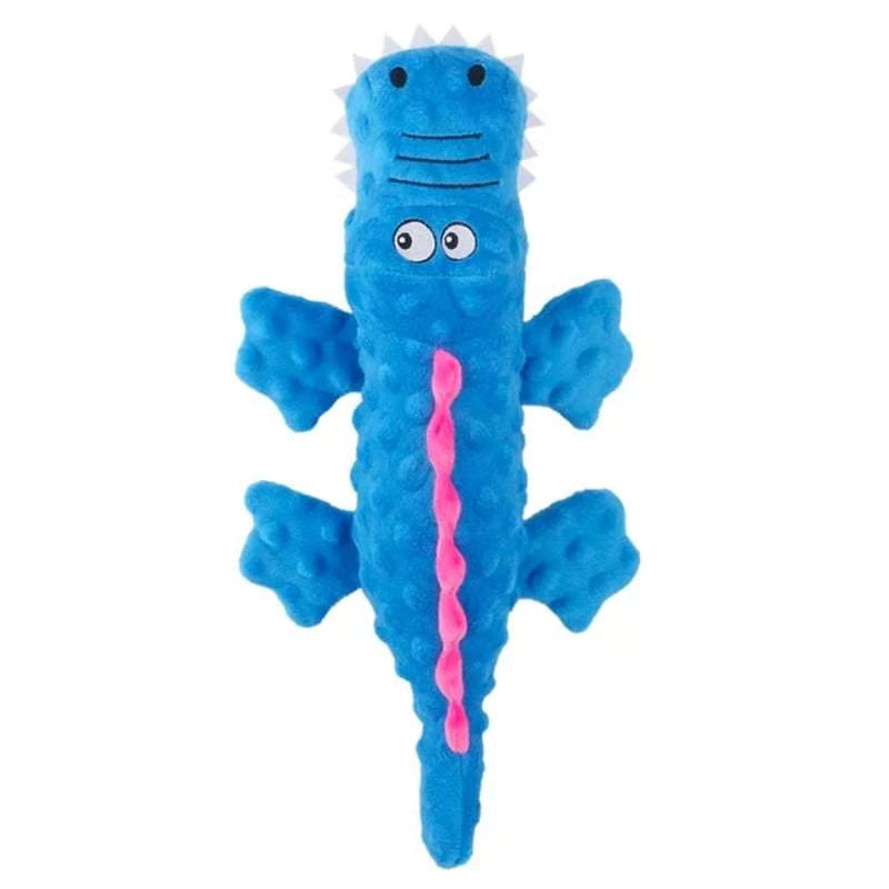 Squeaky Crocodile Plush Dog Toy for Aggressive Chewers