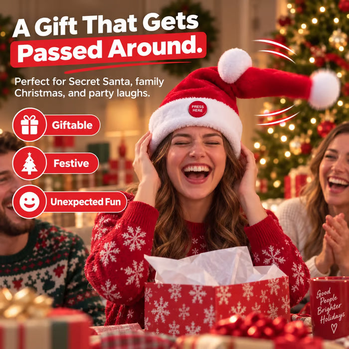 🎅 🤣 Singing & Dancing Santa Hat — Animated Christmas Party Hat(📦Buy 2 Get Free Shipping)