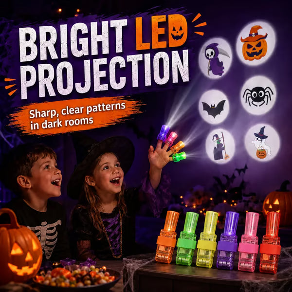 🎃 Halloween Pattern Finger Projector Lights