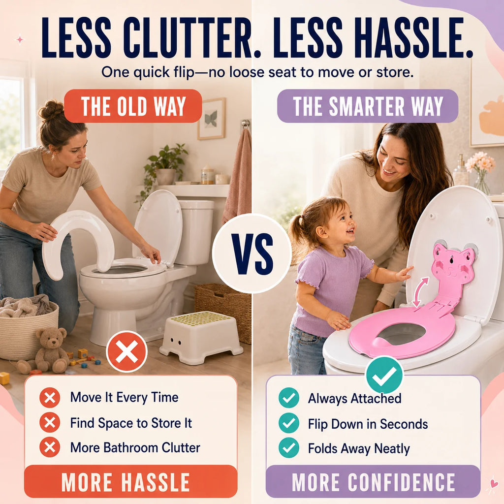 🔥Last Day 50% OFF - 🐻 Flip-Down Toddler Toilet Training Seat – Cleaner, Easier Potty Training