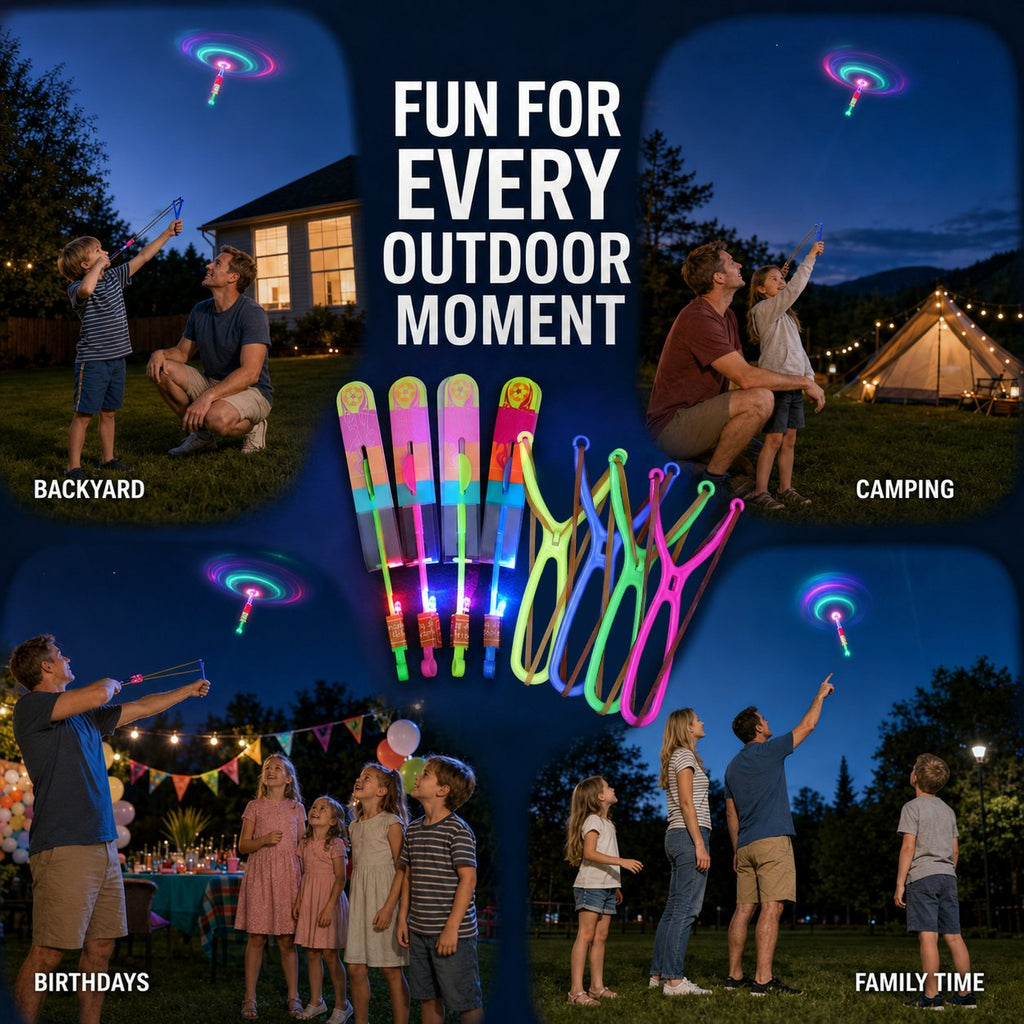 Illuminated Slingshot Flying Arrow