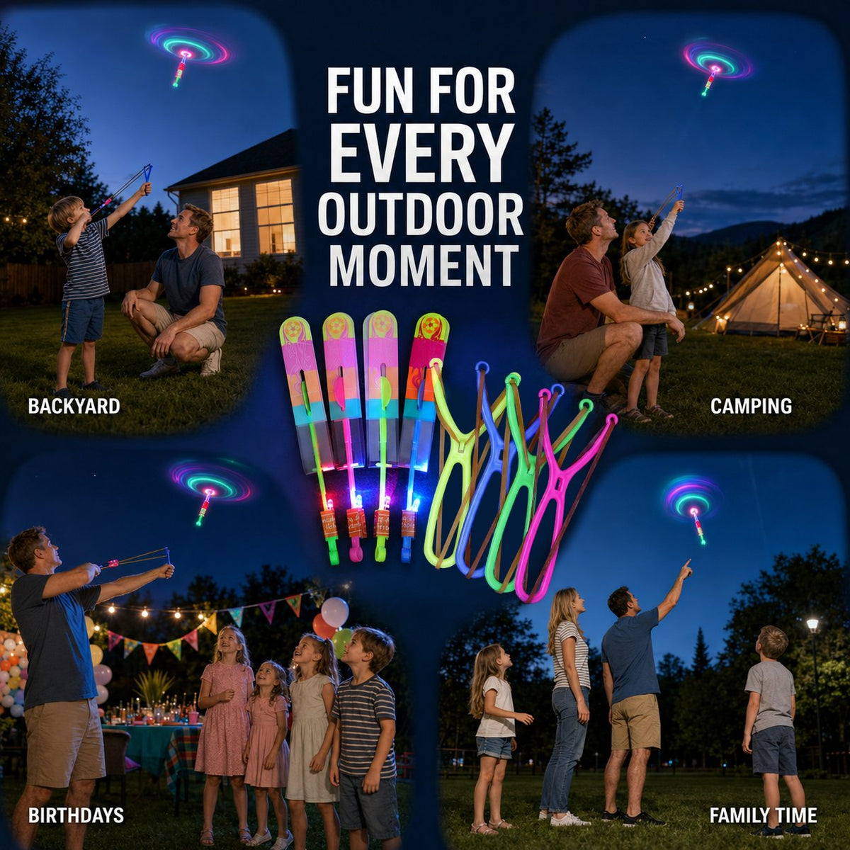 Illuminated Slingshot Flying Arrow