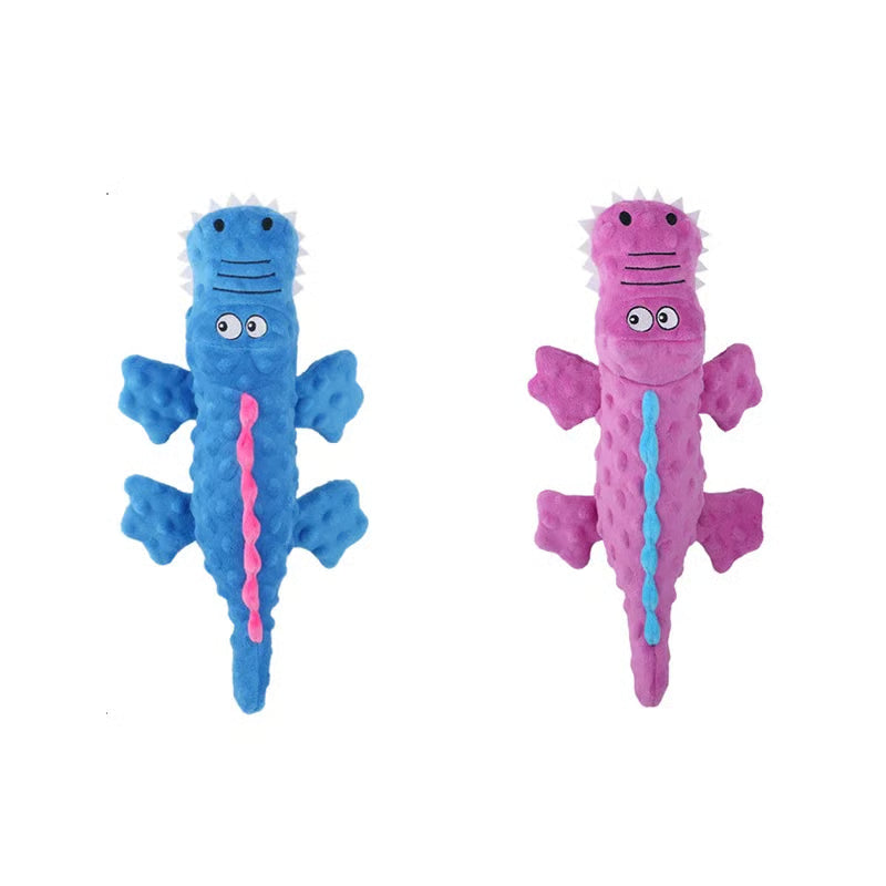 Squeaky Crocodile Plush Dog Toy for Aggressive Chewers