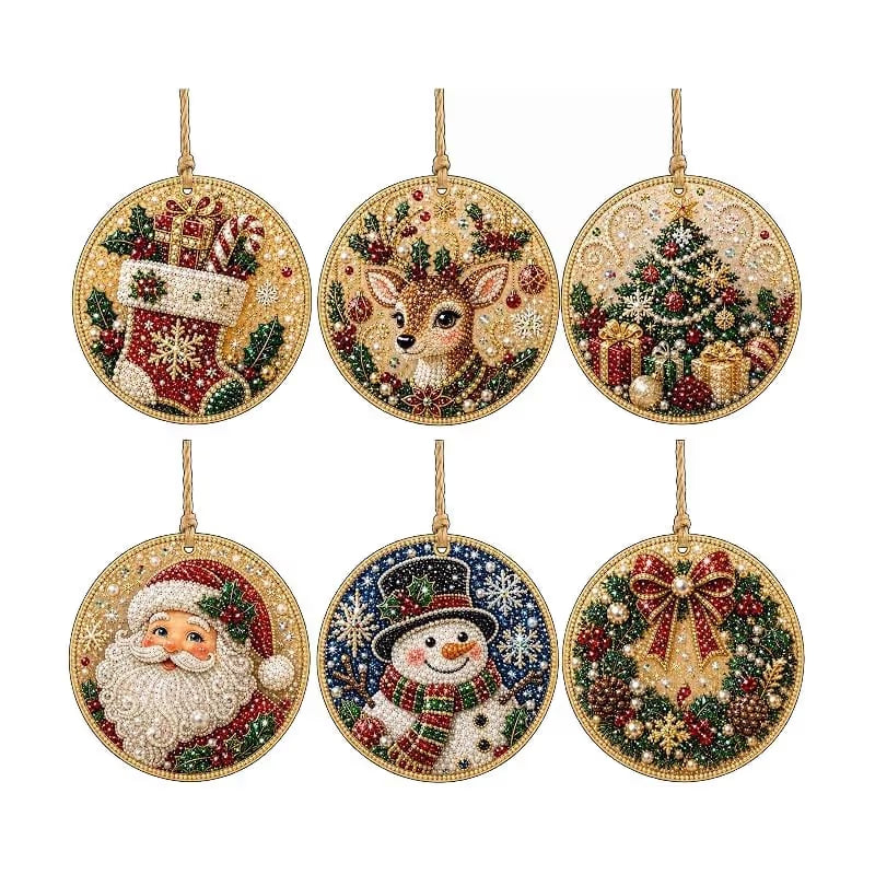 🎄 DIY Diamond Painting Christmas Ornaments ✨ Handmade Holiday Decor