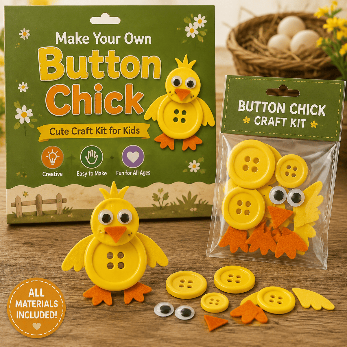 🧘Relaxing & Beginner-Friendly-✨DIY Animal Button Craft Kits