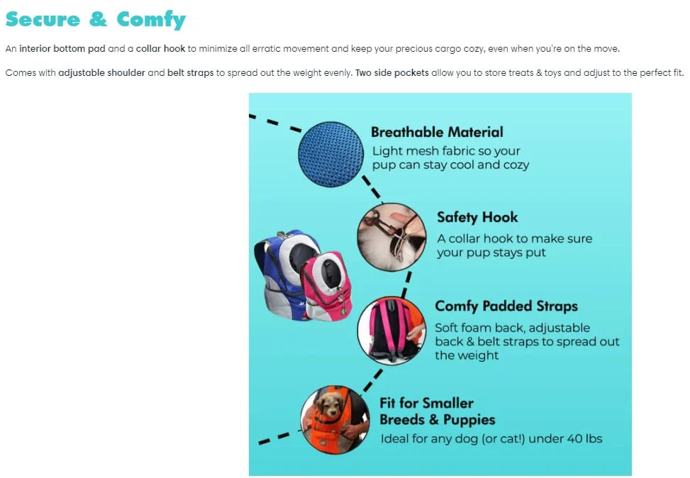Hands-Free Dog Carrier Backpack
