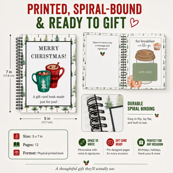 🎄💝 Christmas Gift Card Book — 12 Pages of Holiday Surprises 🎁