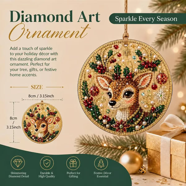 🎄 DIY Diamond Painting Christmas Ornaments ✨ Handmade Holiday Decor