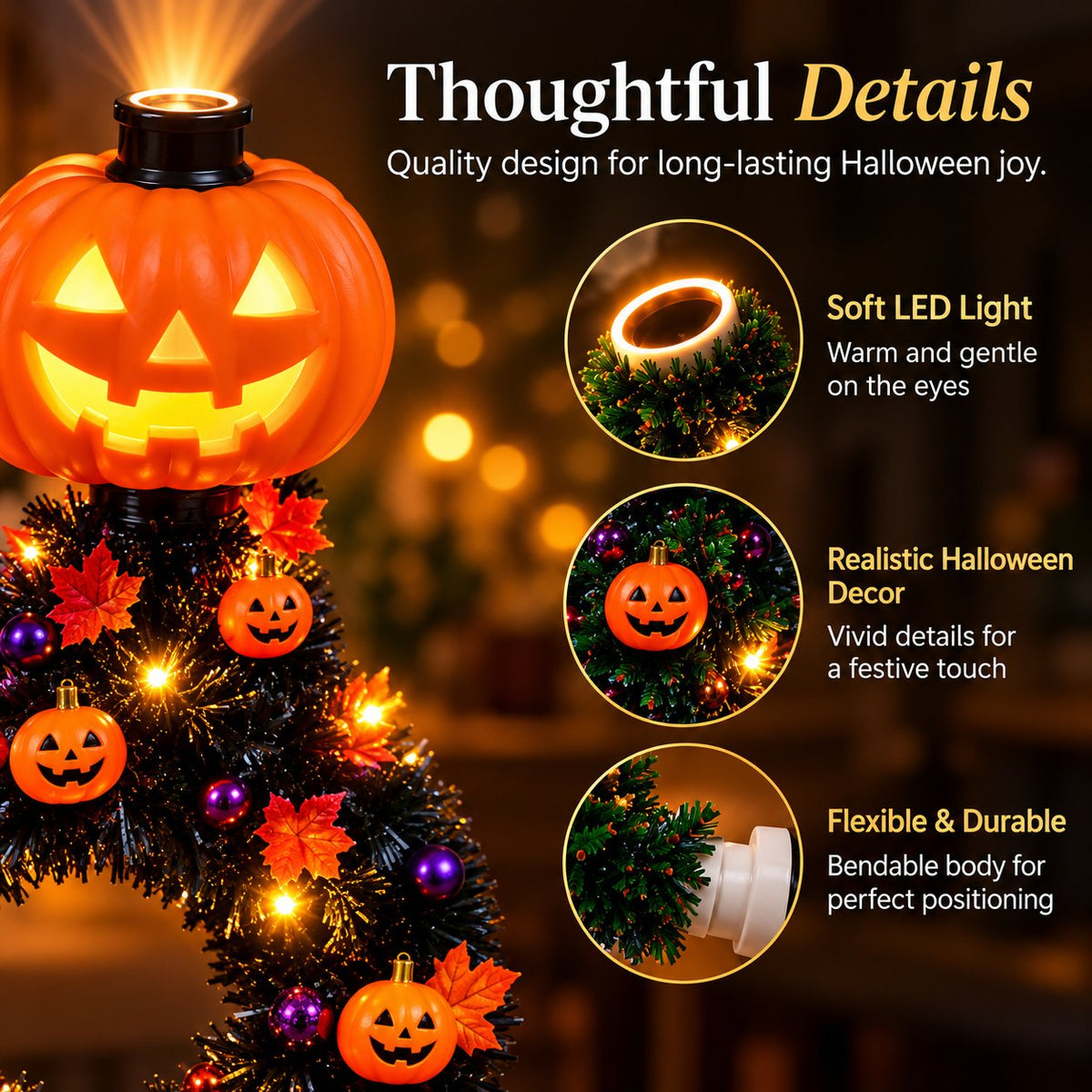 Magical Christmas Tree USB Projector Light – Festive Holiday Atmosphere Lamp