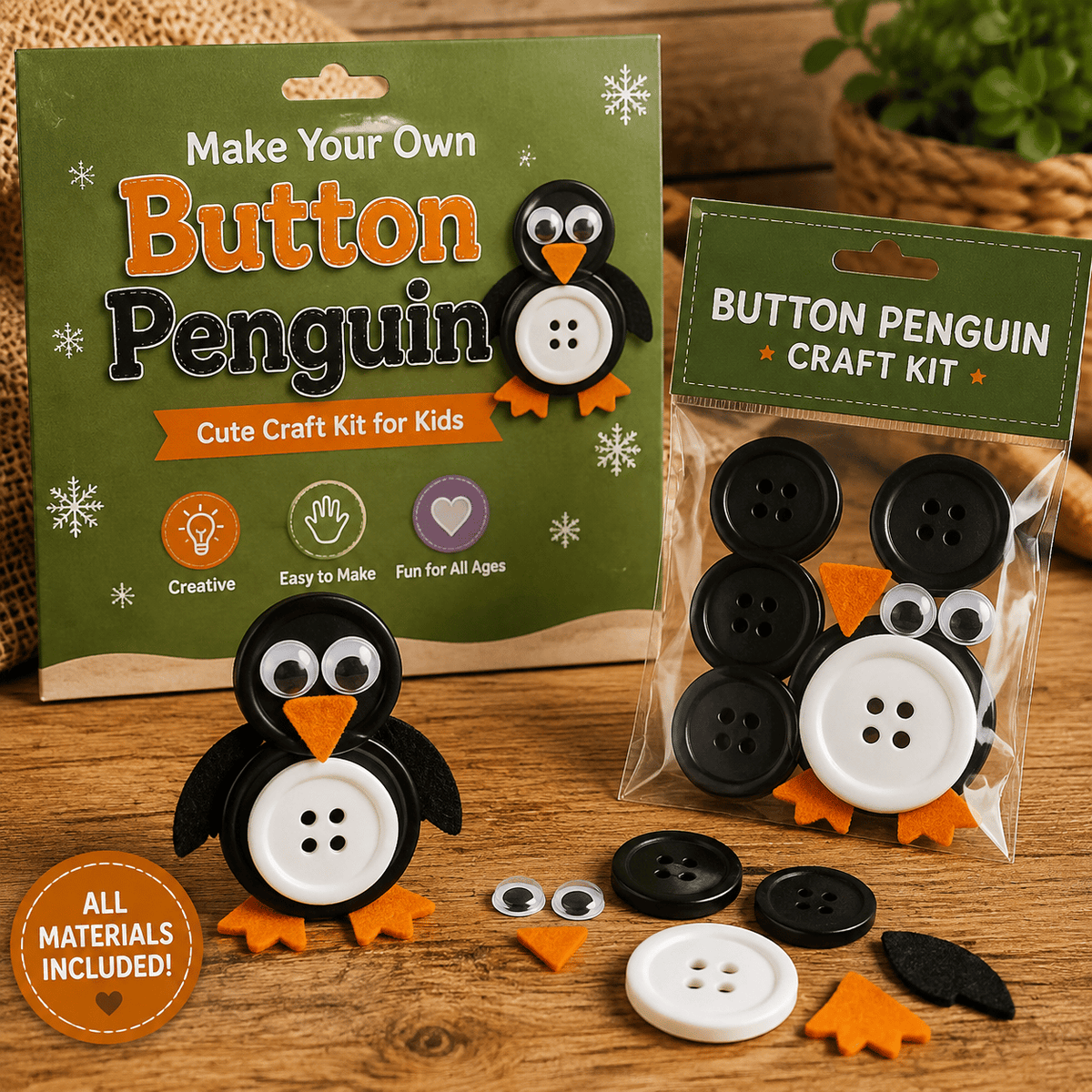 🧘Relaxing & Beginner-Friendly-✨DIY Animal Button Craft Kits
