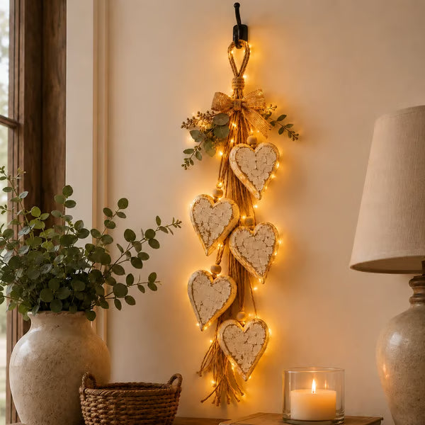 🌊🤎Hanging Heart Wall Decor