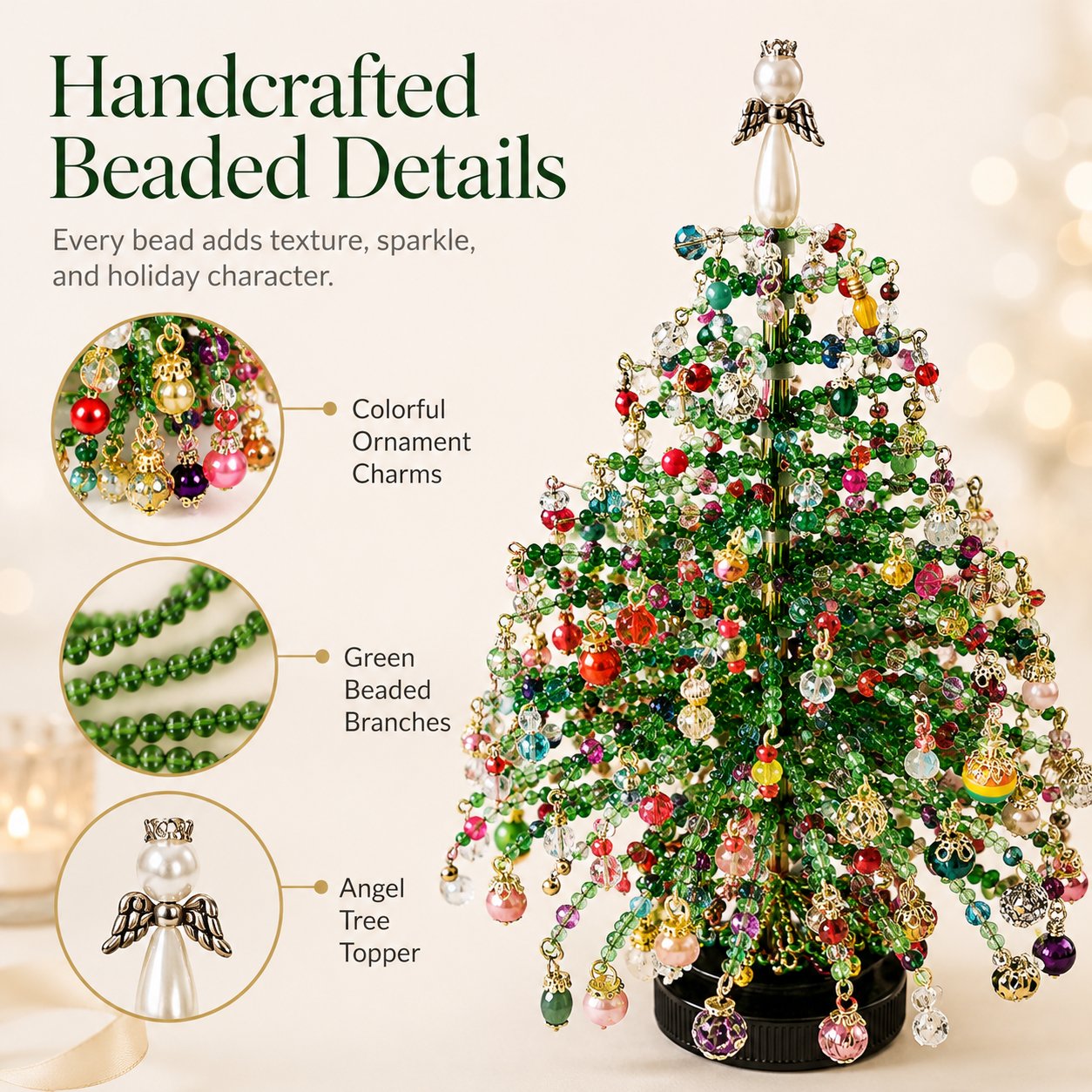 🔥LAST DAY 50% OFF - 🎄✨ DIY Beaded Christmas Tree Kit – 🎅Create Your Own Sparkling Holiday Decoration