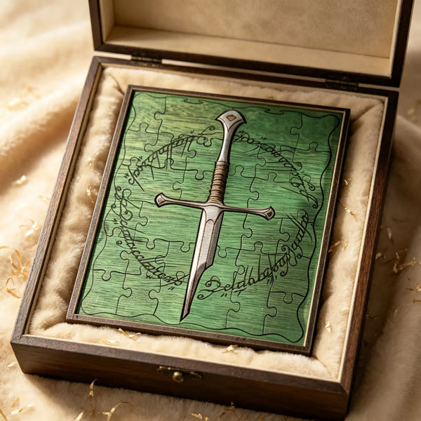 🔥100% Hand-Carved from Solid Wood -⚔️Jigsaw puzzle enthusiast🧩 Broken Sword Puzzle