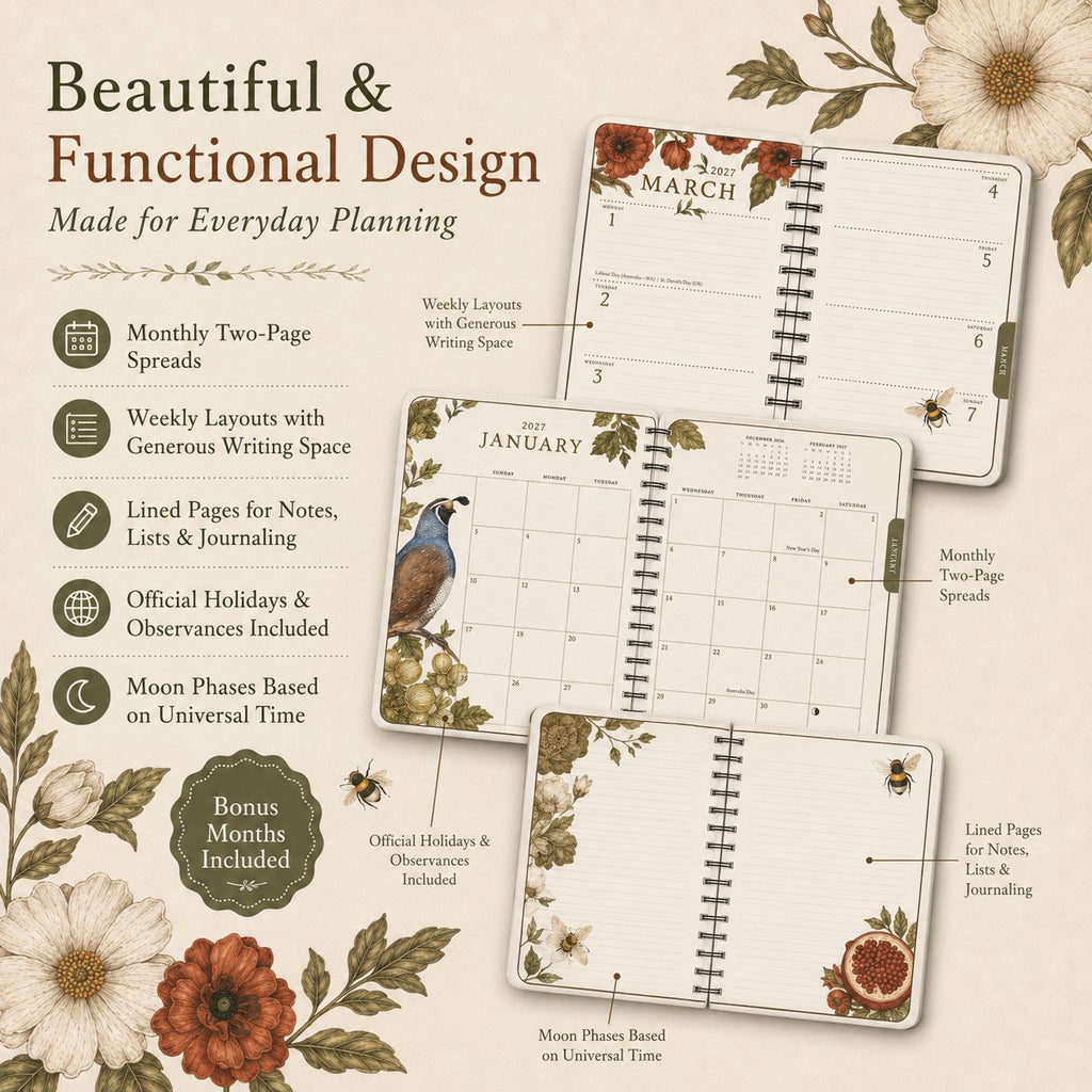 🌙Woodland Warden 2027 Planner – A Year of Nature's Wisdom & Intention